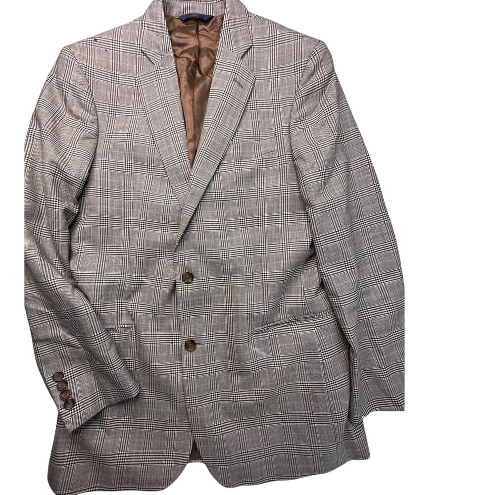 Brooks Brothers 346 Fitzgerald Plaid Wool Sport Coat 40as-is